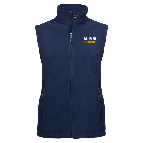  Navy Fleece Full Zip Vest - Alumni UC Davis