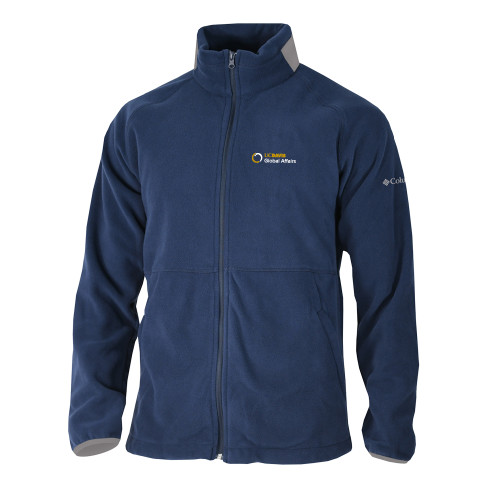  Columbia Navy Everest Ridge Fleece Full Zip Jacket - UC Davis Global Affairs Flat