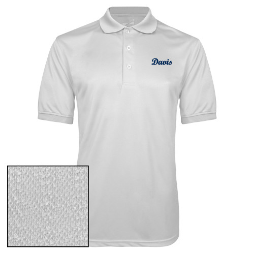  White Dry Mesh Polo - Script Davis