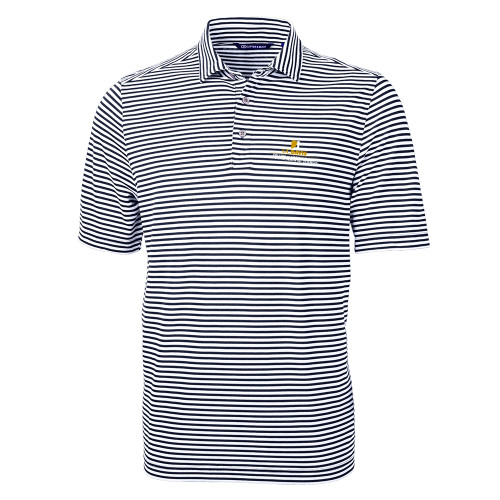  C&B Navy Virtue Eco Pique Stripe Polo - College of Agricultural and Environmental Sciences