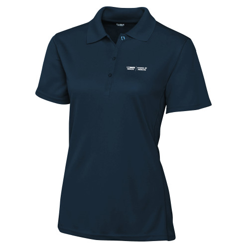  C&B Womens Dark Navy Clique Ice Pique Polo - School of Medicine