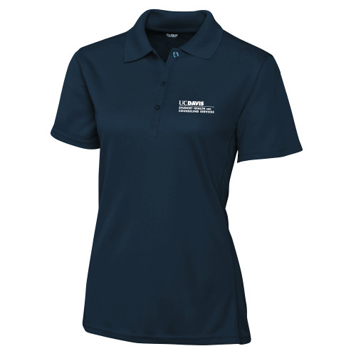  C&B Womens Dark Navy Clique Ice Pique Polo - UC Davis Student Health and Counseling Services