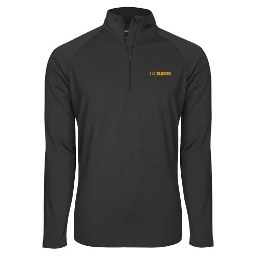 Sport Tek Charcoal Sport Wick Stretch 1/2 Zip Pullover - UC DAVIS