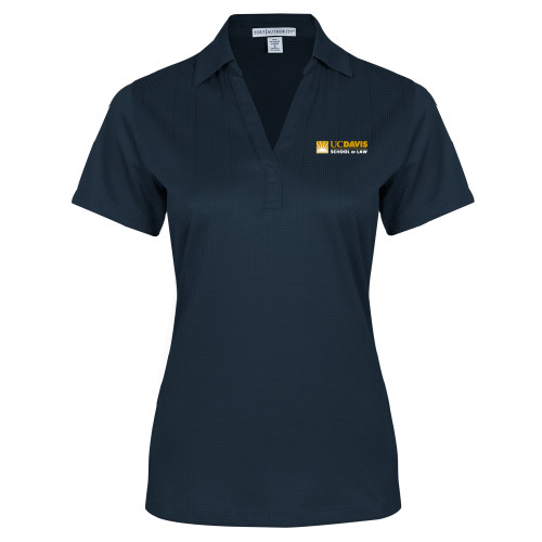  Womens Navy Performance Fine Jacquard Polo - School of Law