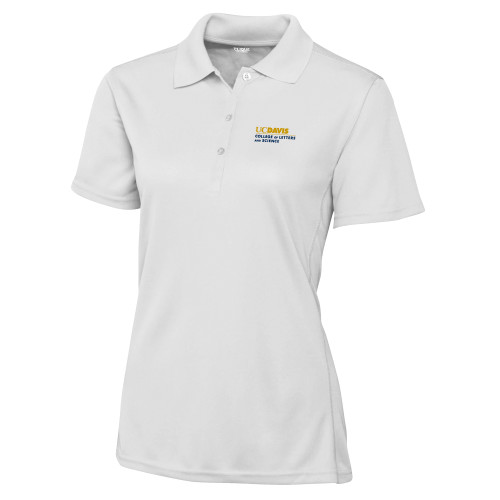  C&B Womens White Clique Ice Pique Polo - UC Davis College of Letters and Science