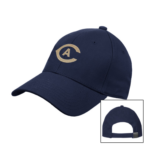  Navy Structured Adjustable Pro Style Hat - Secondary Athletics Mark