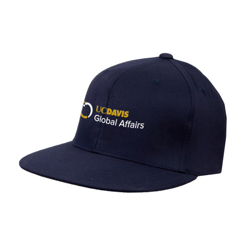  Navy Flat Bill Snapback Hat - UC Davis Global Affairs Flat