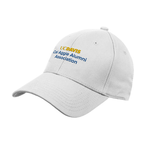  White Structured Adjustable Pro Style Hat - UC Davis Cal Aggie Alumni Association
