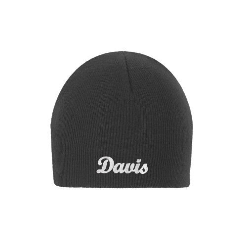 Davies Black Oversized Pom Beanie - Bee Seen Gear