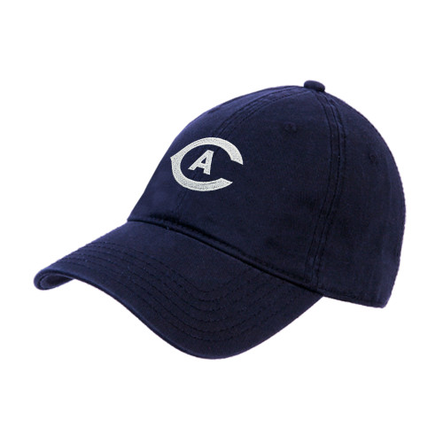  Navy Unstructured Adjustable Low Profile Hat - Secondary Athletics Mark