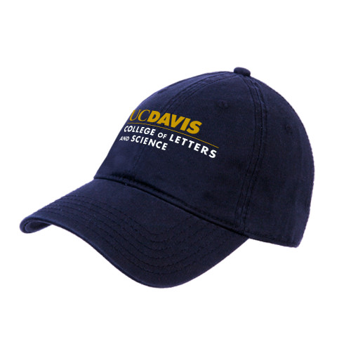 Navy Unstructured Adjustable Low Profile Hat - UC Davis College of Letters and Science