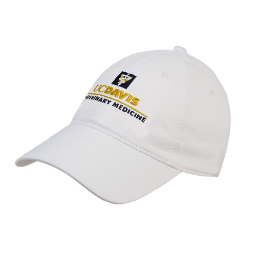  White Unstructured Adjustable Low Profile Hat - Veterinary Medicine