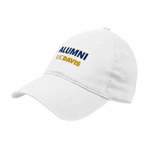  White Unstructured Adjustable Low Profile Hat - Alumni UC Davis
