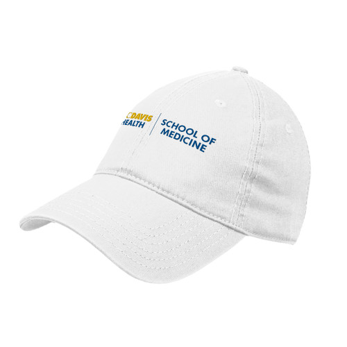  White Unstructured Adjustable Low Profile Hat - School of Medicine