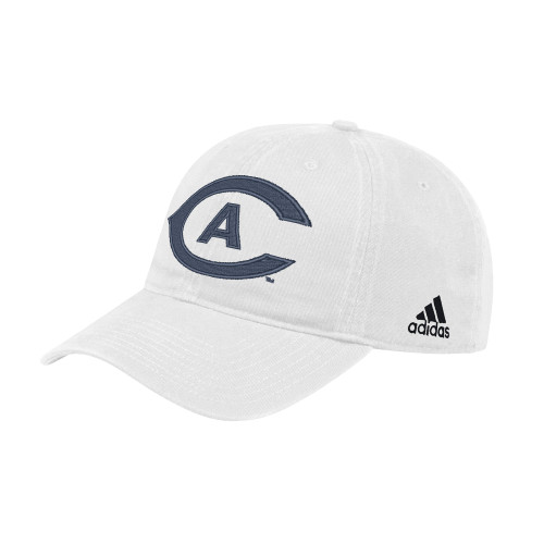  Adidas White Adjustable Washed Slouch Hat - Secondary Athletics Mark