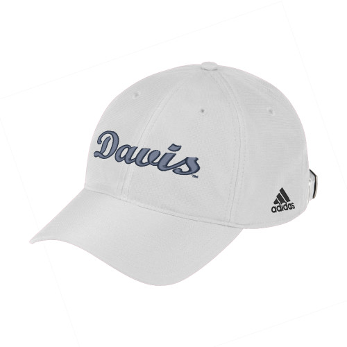  Adidas White Performance Slouch Hat - Script Davis