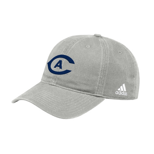  Adidas Ice Grey Adjustable Washed Slouch Hat - Secondary Athletics Mark