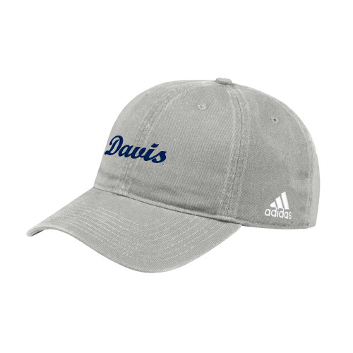  Adidas Ice Grey Adjustable Washed Slouch Hat - Script Davis