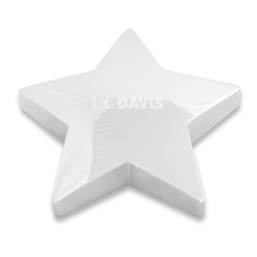 Silver Star Paperweight - UC DAVIS Engraved