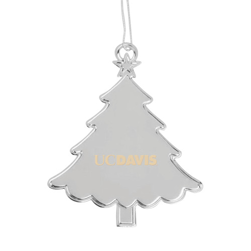  Silver Tree Ornament - UC DAVIS Engraved