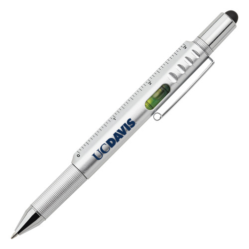  6 in 1 Silver Ballpoint Pen - UC DAVIS