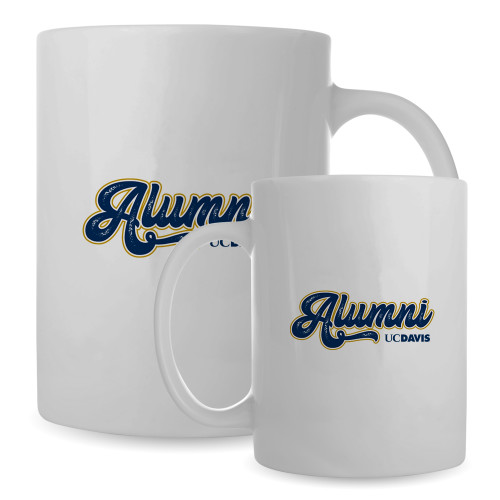  Full Color White Mug 15oz - UC Davis Alumni Vintage Script