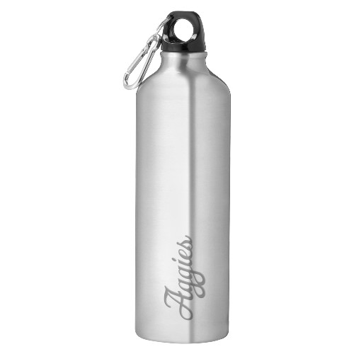  Venture Aluminum Silver Bike Bottle 26oz - Official Artwork Engraved