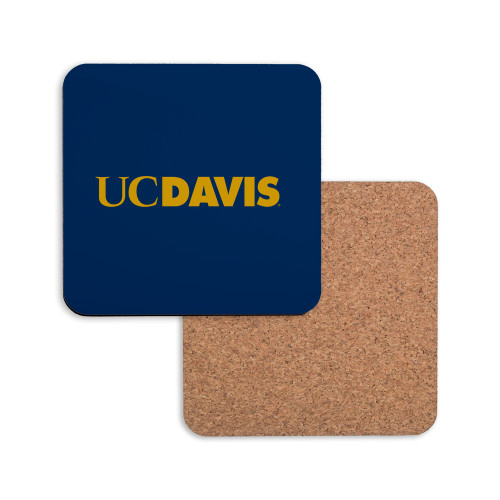  Hardboard Coaster w/Cork Backing - UC DAVIS