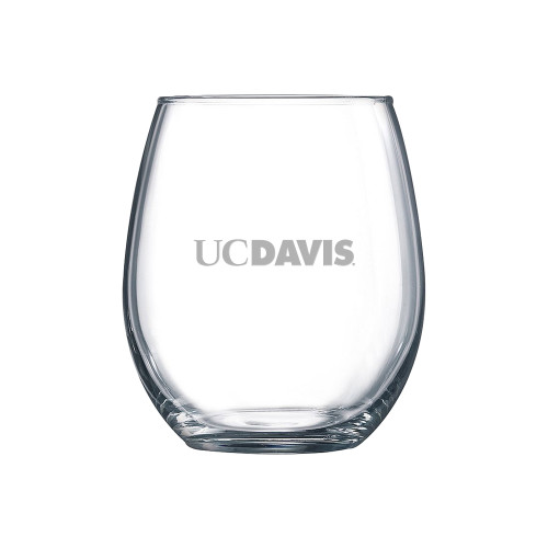  Libbey Stemless Glass 17oz - UC DAVIS Engraved