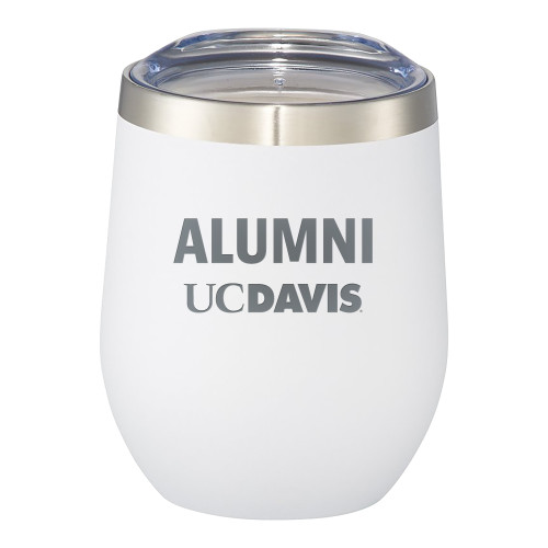  Corzo Vacuum Insulated White Cup 12oz - Alumni UC Davis Engraved