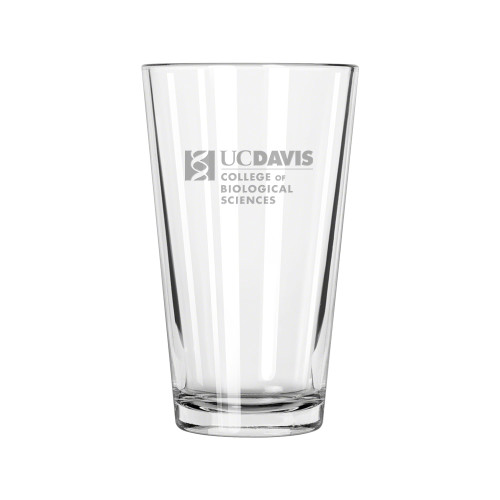  Libbey Glass 16oz - UC Davis College of Biological Sciences Stacked Engraved