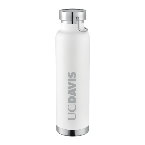  Thor Copper Vacuum Insulated White Bottle 22oz - UC DAVIS Engraved