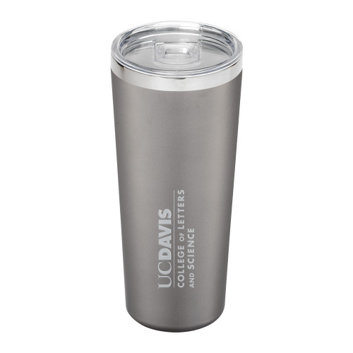  Thor Vacuum Insulated Grey Tumbler 22oz - UC Davis College of Letters and Science Stacked Engraved