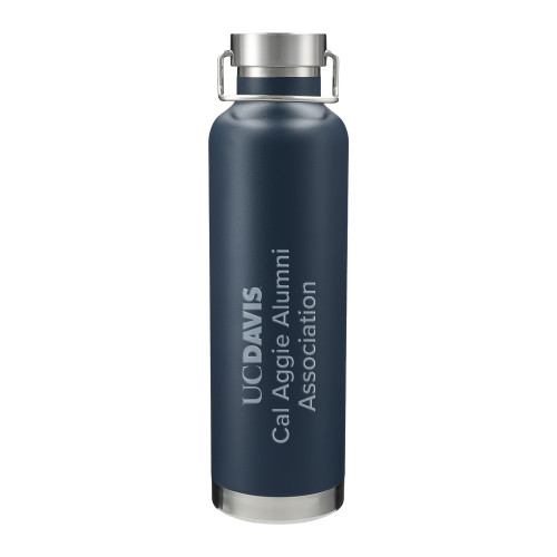  Thor Copper Vacuum Insulated Navy Bottle 32oz - UC Davis Cal Aggie Alumni Association Engraved