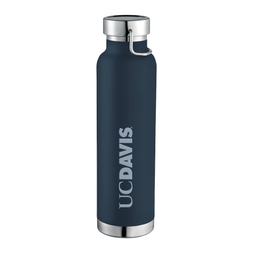 UC Davis Thor Copper Vacuum Insulated Navy Bottle 22oz