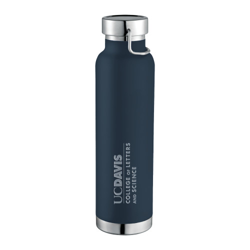  Thor Copper Vacuum Insulated Navy Bottle 22oz - UC Davis College of Letters and Science Stacked Engraved
