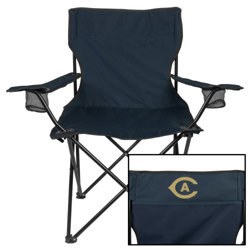  Deluxe Navy Captains Chair - Secondary Athletics Mark