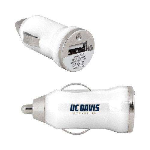  On the Go White Car Charger - Primary Athletics Mark