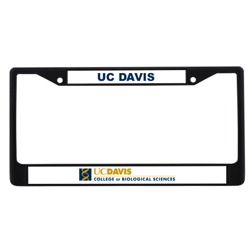  Metal License Plate Frame in Black - UC Davis College of Biological Sciences Flat