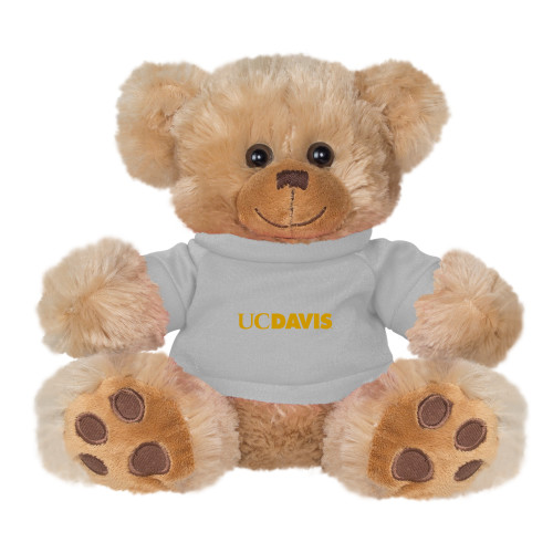  Plush Big Paw 8 1/2 inch Brown Bear w/Grey Shirt - UC DAVIS