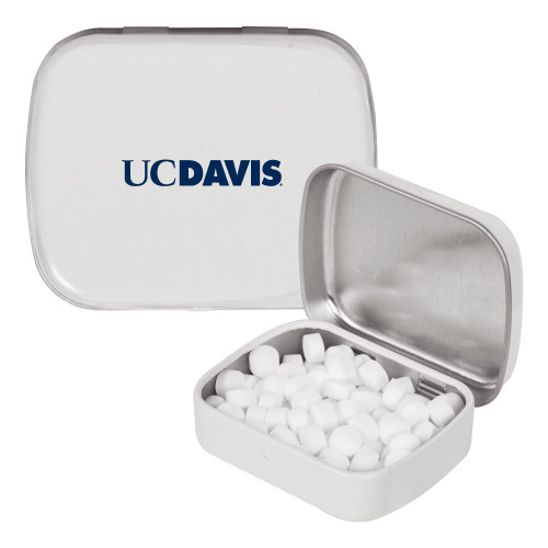  White Rectangular Peppermint Tin - UC DAVIS