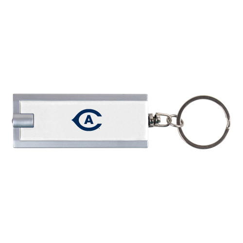  Turbo White Flashlight Key Holder - Secondary Athletics Mark