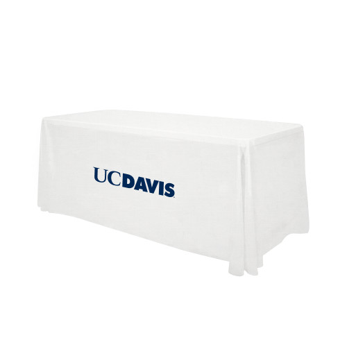  White 6 foot Table Throw - UC DAVIS