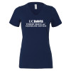 Thumbnail image for  Bella + Canvas Womens Navy V Neck Cotton T Shirt