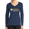 Thumbnail image for  Womens Navy Performance Long Sleeve V Neck Shirt