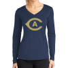 Thumbnail image for  Womens Navy Performance Long Sleeve V Neck Shirt