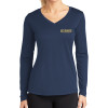 Thumbnail image for  Womens Navy Performance Long Sleeve V Neck Shirt