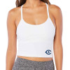 Thumbnail image for  Beyond Yoga Womens Cloud White Spacedye Slim Racerback Cropped Tank