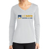 Thumbnail image for  Womens White Performance Long Sleeve V Neck Shirt