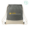 Thumbnail image for  Split Recycled Cotton Natural/Black Drawstring Bag